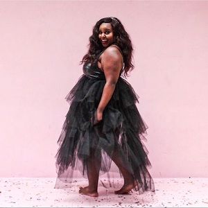 camber layered tulle maxi skirt